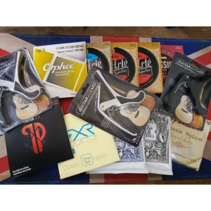 Paket Senar Gitar Klasik Nylon 1 Set + Capo Besi - Free Pick